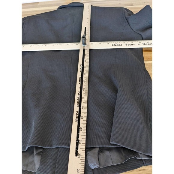 PARTAGE blazer jacket womens size 6 black long sleeve zip up business casual - Picture 8 of 8